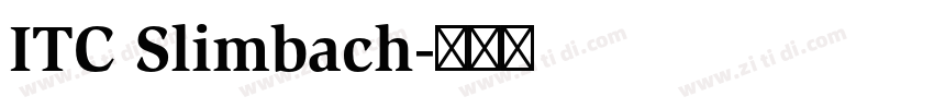 ITC Slimbach字体转换